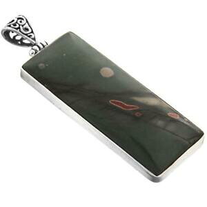 �y���������z�W���G���[�E�A�N�Z�T���[ �`�F���[�N���[�N�W���X�p�[�}�b�V�u�V���o�[�y���_���g67cm fait a la main cerise creek jasper abstrait 925 pendentif argent massif