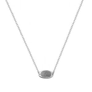 yzWG[EANZT[ JX^fW^vgI[ofBXNlbNXX^[OVo[personnalise reel empreinte digitale ovale collier disque en 925 argent sterling