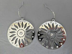 yzWG[EANZT[ AKTCOO[XeXX`[y_gTXgXCOagatha boucle doreille pendentif grise acier inoxydable soleil strass earring