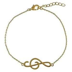 yzWG[EANZT[ S[hbL\L[uXbgbracelet cle de sol en plaque or 750000 longueur 16 cm femme