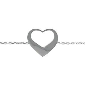 �y���������z�W���G���[�E�A�N�Z�T���[ �V���o�[�I�[�v���n�[�g�u���X���b�gbracelet coeur ajoure en argent 925 longueur 18cm femme