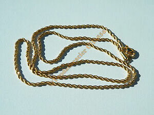 yzWG[EANZT[ `F[RA[Z`sAS[fbLS[hg[T[hbVC[chaine collier 55 cm pur acier inoxydable dore plaque or maille torsade wire 2mm