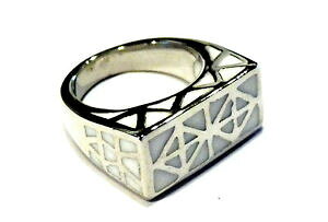 �y���������z�W���G���[�E�A�N�Z�T���[ �W���G���X�`�[�������O�X�`�[���G�i�����T�C�Y�����Obijou bague acier s steel emaille taille 58 ring