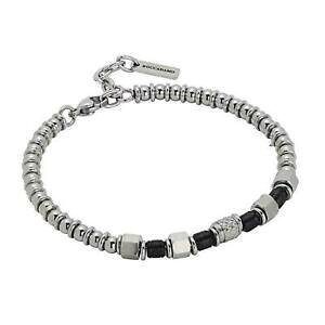 yzWG[EANZT[ ub`_EI{bJ_}Ab`CIRXtFGfb^lbracciale da uomo boccadamo man abr507n in acciaio con sfere e dettagli pvd nero