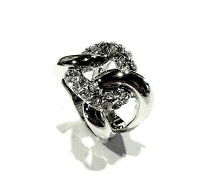 yzWG[EANZT[ WGObLVo[fUCi[t@^W[CXg[TCYObijou bague plaque argent createur fantaisie details strass taille 59 ring
