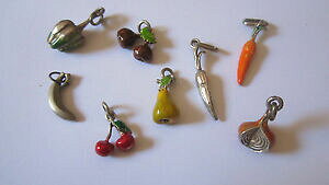 yzWG[EANZT[ AWFgVIhtH}fBtb^X^[OVo[y_gciondoli in argento 925 a forma di fruttavegetable sterling silver pendants