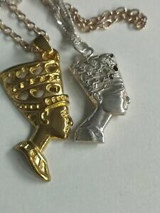 yzWG[EANZT[ J[GWvgS[hVo[GWvgltFeBeBlbNXNIp^y_gcolor oro e argento egiziano egitto nefertiti collana con ciondolo cleop