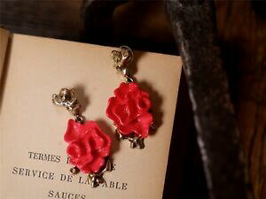 yzWG[EANZT[ R[sNR[R[S[hS[h{ECOBe[Wt[CujOorecchini a perno dorato rosa corallo resina fiore vintage sera x2