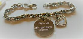 【送料無料】ジュエリー・アクセサリー ブレスレットママスチールチャームハートbracciale 4you for you jewels life is ti voglio bene mamma acciaio charm cuore