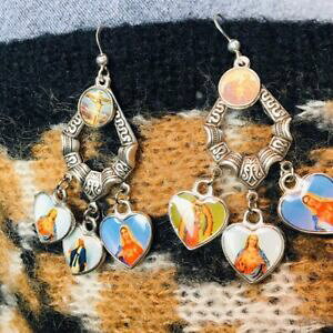 yzWG[EANZT[ COC[W}hiVo[orecchini sacri cuore immagine sacra madonnina argento