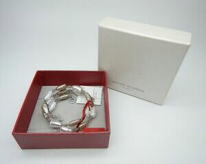 yzWG[EANZT[ AeBJ[ibvuXbgx[WKXp[antica murrina avvolgere intorno braccialetto perle di vetro bianco beige ottime condizioni