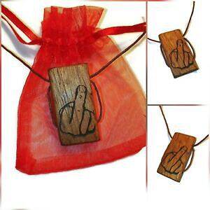 yzWG[EANZT[ `[NmxeBy_glbNXdito medio incisa a mano in legno di teak in legno regalo novita collana ciondolo