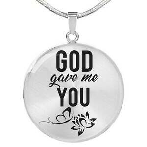 yzWG[EANZT[ XeXlbNXy_ggod gave me you cerchio ciondolo collana acciaio inox 457559cm