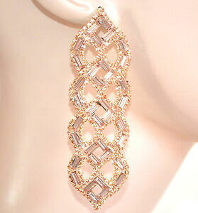 �y���������z�W���G���[�E�A�N�Z�T���[ �C�������O���[�Y�R�[�����S�[���h�y���_���g�N���X�^���X�Z�����j�[���C���X�g�[��orecchini donna oro rosa corallo pendenti cristalli strass da cerimonia e115