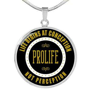 �y���������z�W���G���[�E�A�N�Z�T���[ �v�����C�t���B�[�^�R���Z�v�V�����T�[�N���y���_���g�l�b�N���X�X�e�����Xprolife vita begins al concezione cerchio ciondolo collana acciaio inox o 18k