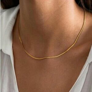 yzWG[EANZT[ lbNXwr`[J[XeX`F[Ncollana da donna collane oro serpenti link choker 40 cm catena in acciaio inox