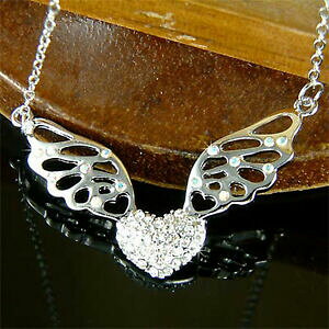 �y���������z�W���G���[�E�A�N�Z�T���[ �A���W�F���A���n�[�g?�C���X�����t�X�L�[�N���X�^���n���E�b�h�l�b�N���Xangelo ali cuore ~ in swarovski cristallo hollywood carino love collana nuova