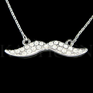 yzWG[EANZT[ XtXL[NX^p[eB[lbNXdivertimento baffi in swarovski cristallo sposa matrimonio festa favor collana