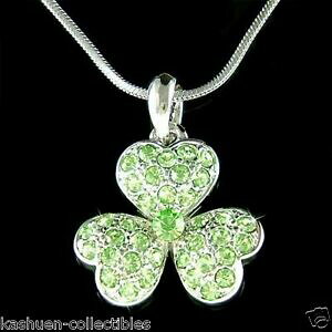yzWG[EANZT[ N[o[XtXL[ACbVNX^ZgpgbNYfC[tlbNXtrifoglio in swarovski cristallo irlandese st patrizio giorno foglia collan