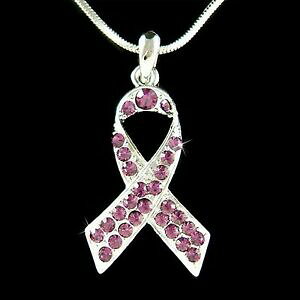 yzWG[EANZT[ XtXL[NX^lbNX{pancreatico testicular cancro add nastro in swarovski collana cristallo nuovo