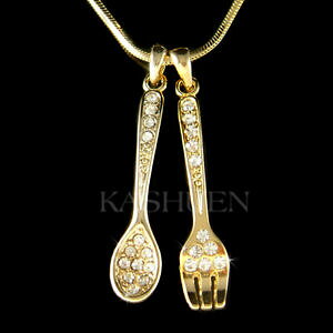 yzWG[EANZT[ XtXL[NX^NbNVFtXv[tH[Ncucchiaio forcella in swarovski cristallo cucinare chef wife moglie culinary