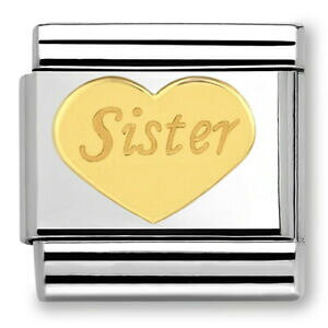 yzWG[EANZT[ IWiNVbNS[hm~l[gV{VX^[n[g`[originale nomination classic gold simboli sorella cuore charm 03016236 rrp  2000