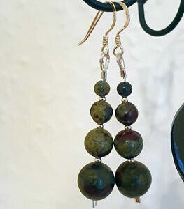 �y���������z�W���G���[�E�A�N�Z�T���[ �i�`�������h���S���u���b�h�X�g�[���X�^�[�����O�V���o�[natural dragon bloodstone gemstone 925 sterling silver handmade artisan