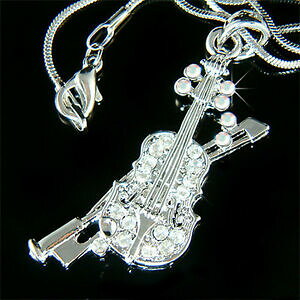 yzWG[EANZT[ @CI{ECXtXL[NX^oCIJejNX}Xviolino fiocco in swarovski cristallo violino musica musicale catenina natale