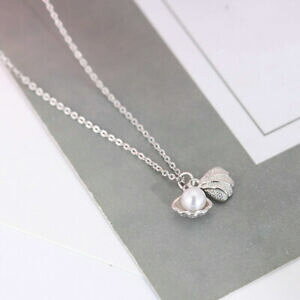 �y���������z�W���G���[�E�A�N�Z�T���[ �`�F�[���V���o�[�V�F��catena 925 argento conchiglia con perla artificiale