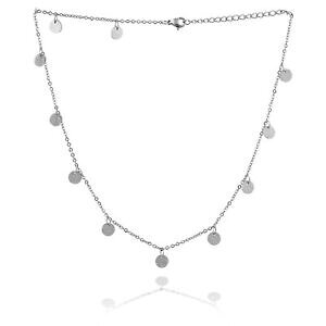 yzWG[EANZT[ fB[XlbNXVo[lbNXRCfBXNRC`[J[`F[collana da donna collane argento moneta circa disco coin piastrine choker catena