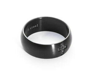 yzWG[EANZT[ `F[UpVIbeBubNX`[YOuCgubNWRTCYanello uomo cesare paciotti in acciaio nero con zirconi neri brillanti misura 26