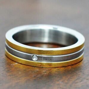 yzWG[EANZT[ \bhVo[TCYt@bVOanello di moda bicolore in argento massiccio 925 misura17