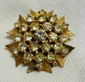 【送料無料】ジュエリー・アクセサリー アンシエンビジューブロシュペンデンティフエトイレドレクリスタルブランancien bijou broche pendentif etoile dore cristal blanc d4