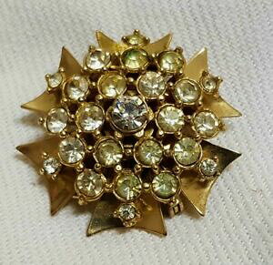 yzWG[EANZT[ AVGrW[uVyfeBtGgChNX^uancien bijou broche pendentif etoile dore cristal blanc d4