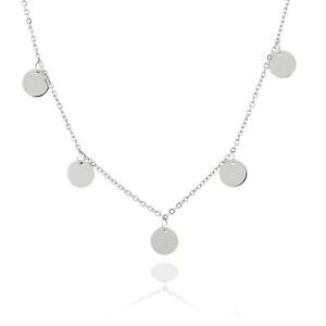 yzWG[EANZT[ fB[XlbNXVo[lbNXRCfBXNRC`[J[`F[collana da donna collane argento moneta circa disco coin piastrine choker catena