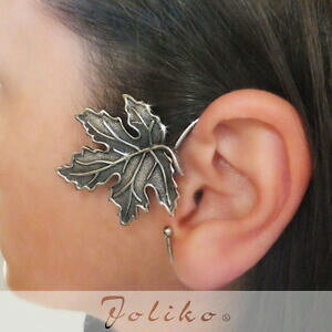 yzWG[EANZT[ WRI[NCOC[JtVo[V[gAeB[NVo[Cgjoliko ohrklemme orecchini ear cuff autunno argento foglio argento antico diritto p