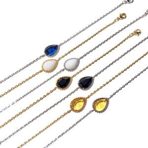 �y���������z�W���G���[�E�A�N�Z�T���[ �u���X���b�g�O�[�e�N���X�^���I�[�g�g���`�F�V���v���m���[���u�����u���A���u���v���Pbracelet goutte cristal autriche simple noir blanc bleu ambre plaque or 18k nd