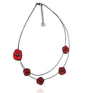 yzWG[EANZT[ |s[lbNXfB[vbhlol bijoux collana papavero rosso intenso