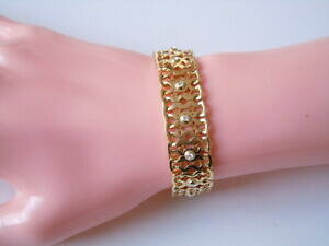 �y���������z�W���G���[�E�A�N�Z�T���[ �X�g���X�u���X���b�gdorato alta qualita bigiotteria bracciale con strass 19,8 gl ca19,5 cm