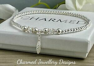 yzWG[EANZT[ Vo[X^[OXgb`{[p[CANbgANuXbgtFU[`[argento sterling stretch ball perlina cavigliera braccialett