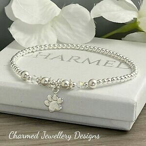 �y���������z�W���G���[�E�A�N�Z�T���[ �V���o�[�X�^�[�����O�X�g���b�`�{�[���p�[���A���N���b�g�A���N���u���X���b�g�`���[���|�[argento sterling stretch ball perlina cavigliera caviglia bracciale con 