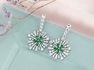 yzWG[EANZT[ O[{EXm[t[Nt[X^[EFfBOCOorecchini a perno verde fiocco di neve fiore stella matrimonio cz g6 167