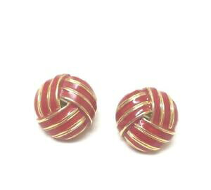 yzWG[EANZT[ Be[WWG[NbvCOX}gmbgIvintage bigiotteria firmato dorlan adorabile in smalto knot progettato a clip orecchino