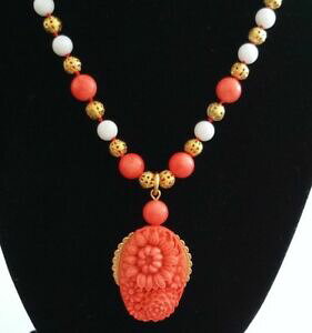 yzWG[EANZT[ ZChy_gR[lbNXbellissima collana di corallo con ciondolo a forma di celluloide, 19