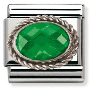 yzWG[EANZT[ NVbNm~l[gVo[VCI[oO[y_gnomination classico argento shine ornata ovale ciondolo verde 330604027 rrp  22