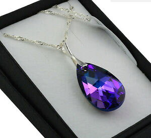 yzWG[EANZT[ Vo[lbNXwIg[vp[XtXL[NX^R925 collana dargento * heliotrope * pera 1628 cristalli di swarovski R