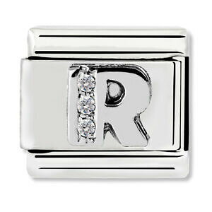 yzWG[EANZT[ IWiNVbNVo[m~l[g^[y_goriginale nomination classico argento lettera r ciondolo cz 33030118 20 rrp