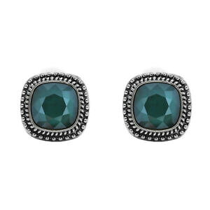 yzWG[EANZT[ {[XNGACOXtXL[NX^NbvCO[bohm orecchini piazza cristallo swarovski clip royal green