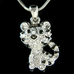 yzWG[EANZT[ ^CK[Ip[WQ`[^[?CXtXL[NX^lbNXtigre leopardo jaguar ghepardo ~ in swarovski cristallo animale carino collana