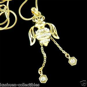 yzWG[EANZT[ XtXL[NX^{rXgbvOr[gnjJlbNX~co`gp miele ape in swarovski cristallo bombi fermanello beetle nido dape collana